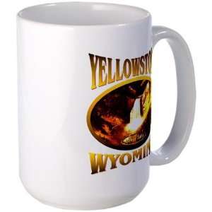  Yellowstone Wyoming Art Large Mug by  Everything 
