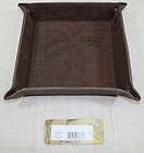 NWT TOMMY BAHAMA LEATHER SNAP TRAVEL TRAY   BROWN
