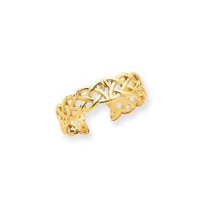  Celtic Knot Toe Ring in 14 Karat Gold Jewelry