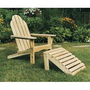  Southern Cypress Adirondack Chair with Foot Rest Set 