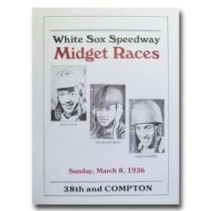  1936 White Sox Speedway Midget Racing Poster Print