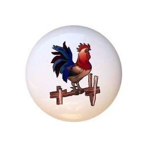  Morning Call Rooster Chicken Drawer Pull Knob