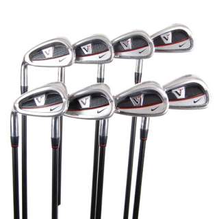 Nike Victory Red Full Cavity Irons 4 AW R Flex Graphite LH  