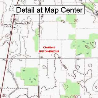 USGS Topographic Quadrangle Map   Chatfield, Ohio (Folded/Waterproof)