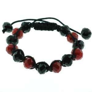   Bracelet with Faceted Rondell Beads in 12x9mm   Adjustable Length