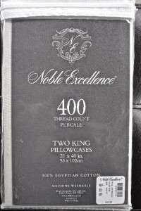 NIP $35 NOBLE EXCELLENCE PAIR KING PILLOW CASES SAGE  