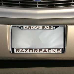  Arkansas Razorbacks Chrome License Plate Frame Sports 