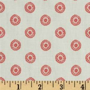  54 Wide Premier Prints Chelsea White/Coral Fabric By The 