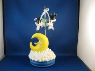 House of Lloyd Cow Fly Me To the Moon Musical Figurine  