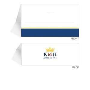 250 Personalized Place Cards   Monogram Crown Apparent 