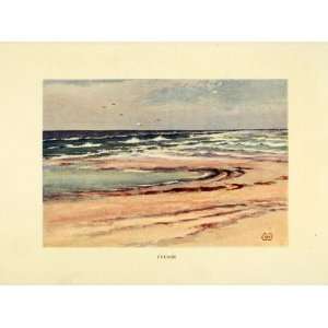 1909 Print Grenen Skagen Denmark Strand Beach North Sea Ellen 