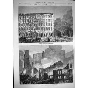  1868 Fire Chicago Lake Street Buildings Ruins Fine Art 