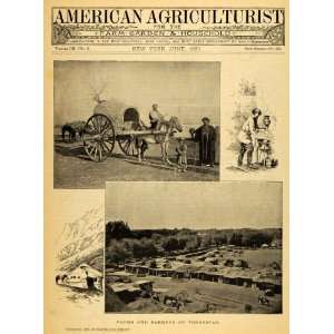   Farming Turkestan Covered Horse Drawn Wagon   Original Cover Home