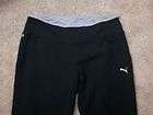 Puma Sport Lifestyle Black and Gray Yoga Pants Size M M
