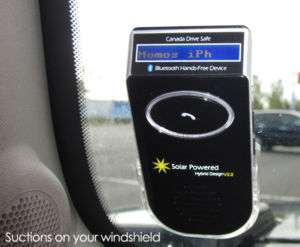 Solar Power Bluetooth Car Kit for Blackberry BOLD 9000  