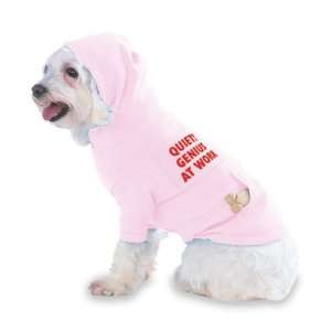 QUIET GENIUS AT WORK Hooded (Hoody) T Shirt with pocket for your Dog 