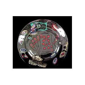 Casino Cards & Chips Design   Hand Painted   Dinner/Display Plate   10 