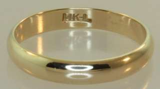 14k yellow gold 4.25mm wedding band ring 4.8g vintage  