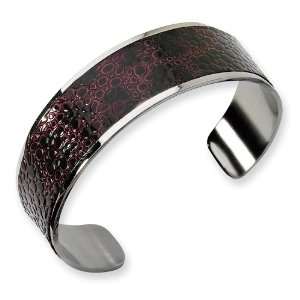   Chisel Stainless Steel and Stingray Patterned Bangle Chisel Jewelry
