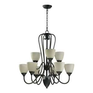 Quorum 6008 9 44 Powell Chandelier in Toasted Sienna Finish Old World