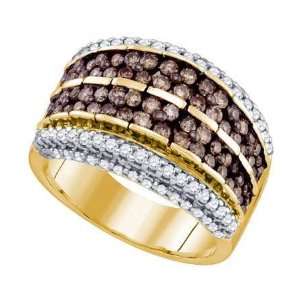   Gold 1.62ct Brown Diamond Engagement Wedding Bridal Set Ring Jewelry
