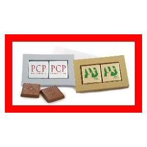  Chocolate Candy Squares in Slide Box w/ Custom Imprint 