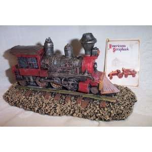  Americana Scrapbook Resin Train Desk Accessory