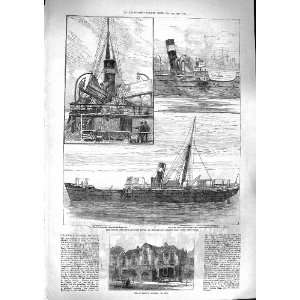  1881 Chiswick School Art Steamer Ship Solway Kingstown 