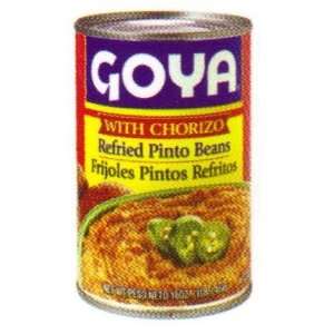 Goya Refried Pinto Beans With Chorizo 16 oz  Grocery 