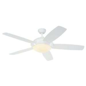   White Energy Star 52 Ceiling Fan with Light & Wall or Remote Control