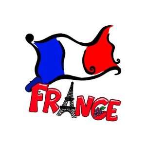  France with Flag Products Sticker Arts, Crafts & Sewing