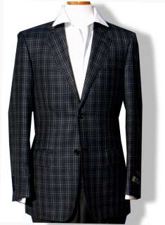 New Daniele $995 Black Check Mens Silk Wool Sport Coat  