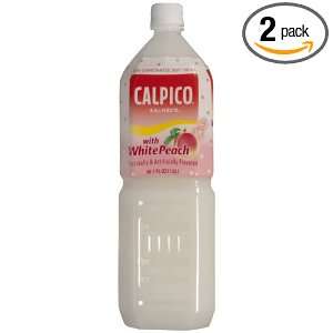 Calpico Soft Drink, Peach, 50.67 Ounce (Pack of 2)  