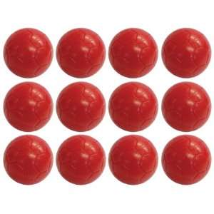  12 Red Engraved Soccer Style Foosballs