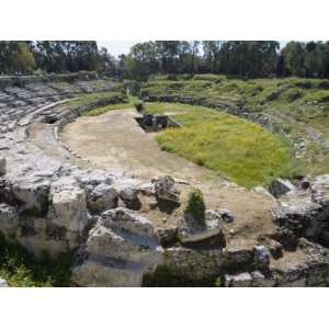 Roman Amphitheatre, Ortygia, Syracuse, Sicily, Italy, Europe Stretched 