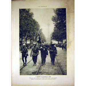  Uniform Artillary Army Military French Print 1917