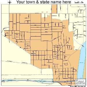  Street & Road Map of Westlake, Louisiana LA   Printed 