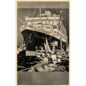  1926 Kenneth D. Shoesmith Royal Mail Steamship Print 
