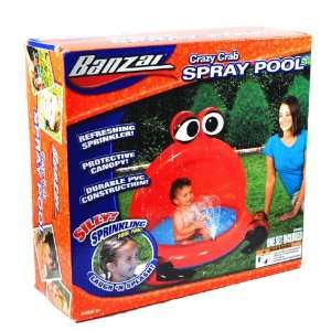  Banzai Spray Pool Series Swimming Pool   Red CRAZY CRAB 