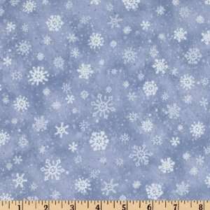  43 Wide Snow Show Small Snowflake Light Lavender Fabric 