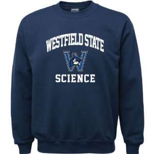  Westfield State Owls Navy Youth Science Arch Crewneck 