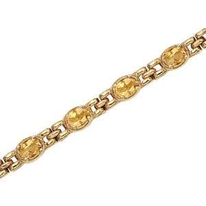    14K Yellow Gold 6 1/2 ct. Citrine Bracelet Katarina Jewelry