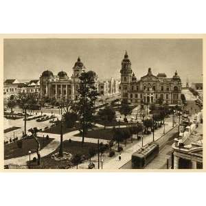  1937 Matriz Square Porto Alegre Brazil Photogravure 