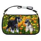Schnauzer Dog Puppy Leather Shoulder Clutch Handbag Bag