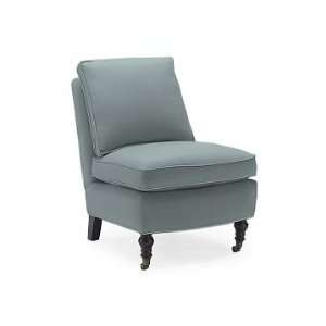Williams Sonoma Home Kate Slipper Chair, Cotton Herringbone, Light 