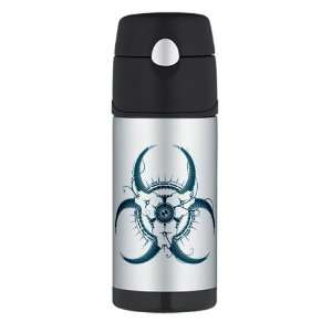    Thermos Travel Water Bottle Biohazard Symbol 