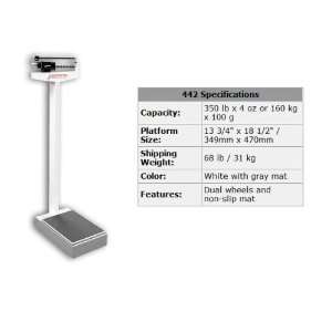  Detecto Mechanical Healthcare Scale, Certifier with Wheels 