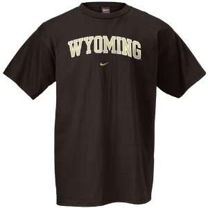  Nike Wyoming Cowboys Brown Classic College T shirt Sports 