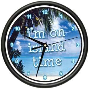  ISLAND TIME Wall Clock vacation time relaxing time slow 