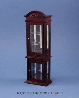 NICE Dollhouse Miniature Mahogany Curio Cabinet #C1027M  